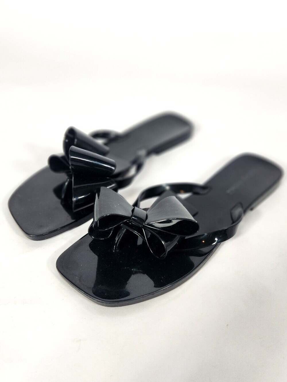 Jeffrey Campbell Black Bow Jelly Sandals Size 10
